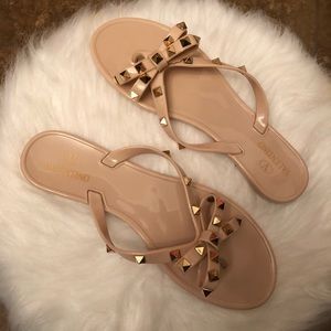 Jelly Stud Flip Flops Size 8